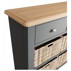 Omega Grey 3 Drawer 6 Basket Unit