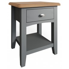 Omega Grey 1 Drawer Lamp Table