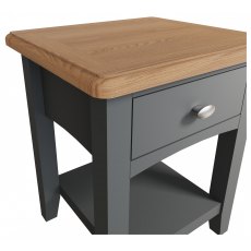 Omega Grey 1 Drawer Lamp Table