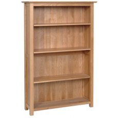 Lisbon Oak Bookcase - 150cm high x 96cm wide