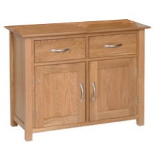 Lisbon Oak small 2 Drawer 2 Door Sideboard