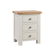 Bristol Ivory Painted 3 Drawer Bedside