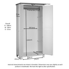 Bristol Painted Double Full Hanging Wardrobe