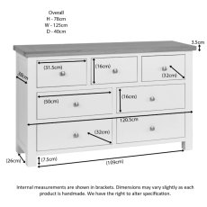 Bristol Painted 3 Over 4 Chest of Drawers