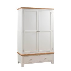 Bristol Ivory Painted Double Wardrobe with Drawers