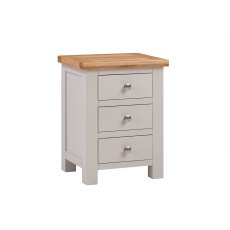 Bristol Putty Painted 3 Drawer Bedside