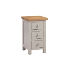 Bristol Putty Painted Compact 3 Drawer Bedside
