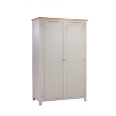 Bristol Putty Painted Double Full Hanging Wardrobe