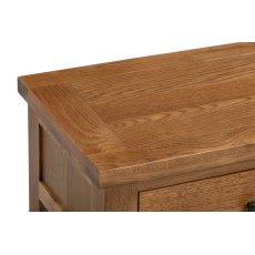 Bristol Rustic Oak Compact 3 Drawer Bedside