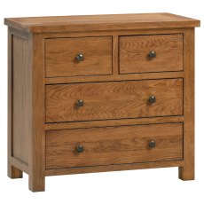 Bristol Rustic Oak 2 Over 2 Chest of Drawers