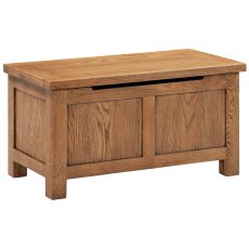 Bristol Rustic Oak Blanket Box