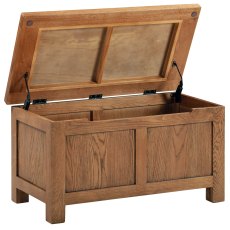 Bristol Rustic Oak Blanket Box