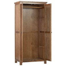 Bristol Rustic Oak Double Wardrobe