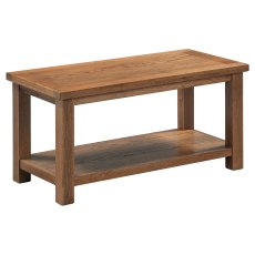 Bristol Rustic Oak Large Coffee Table with Shelf