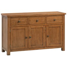 Bristol Rustic Oak 3 Door Sideboard