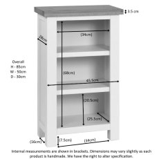 Bristol Painted Small Bookcase