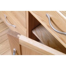 Lisbon Oak Bookcase on Cupboard