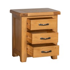 Oaken 3 Drawer Bedside