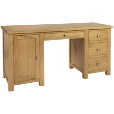 Bristol Oak Double Pedestal Desk