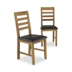 Oslo Dining Chair (PU Brown)
