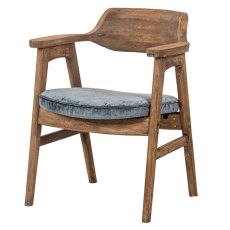 Docklands Wooden Armchair (Pewter Seat)