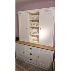 Clearance 186cm Painted Kitchen Dresser in Ivory