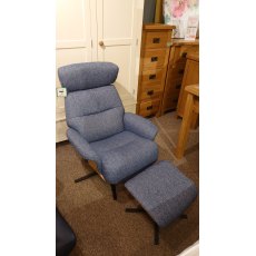 Clearance Norway Swivel Recliner & Footstool