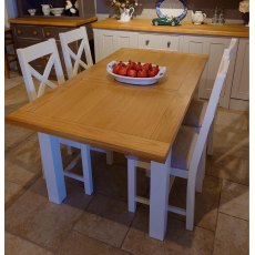 Clearance Bristol Painted Extended Dining Table with 4 Cross Back Chairs