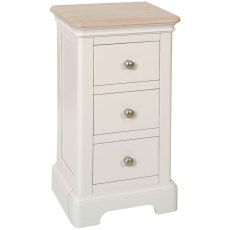 Lugano Compact 3 Drawer Bedside