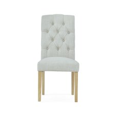 Wellington Natural Button Back Upholstery Chair