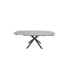 Sintered stone extending swivel table - White