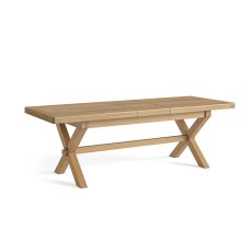 Wellington Oak 200-245cm Cross Leg Extending Dining Table