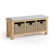 Wellington Oak Storage Bench