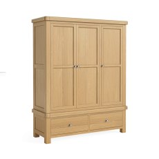 Wellington Oak Triple Wardrobe