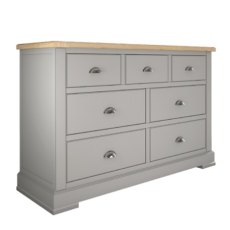 Olive Painted 3 + 4 Chest of Drawers