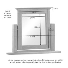 Portland Oak Dressing Table Mirror