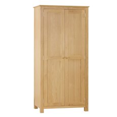 Portland Oak All Hanging Double Wardrobe