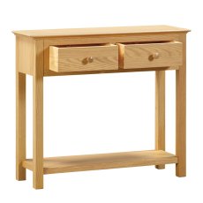 Portland Oak Console Table with 2 Drawers