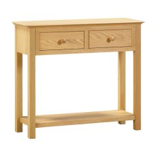 Portland Oak Console Table with 2 Drawers