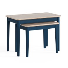 Oxford Painted Nest of Tables (Blue)