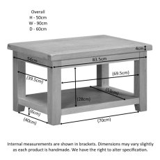 Milford Oak Standard Coffee Table