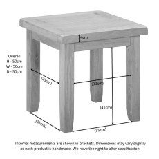 Milford Oak Lamp Table