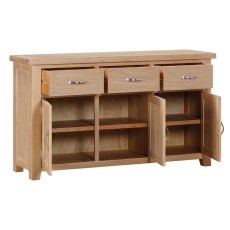 Milford Oak 3 Door 3 Drawer Sideboard