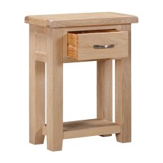 Milford Oak Small 1 Drawer Console