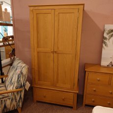 Clearance Portland Double Wardrobe on Drawer