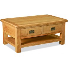 Countryside Large Coffee Table with Drawer & Shelf