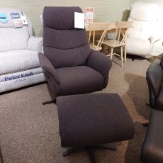 Clearance Himolla Prado Fabric Recliner Chair and Stool
