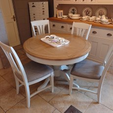 Clearance Fleur Round Dining Table with 4 Fan Back Dining Chairs