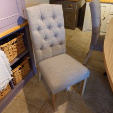 Clearance Wellington Button Back Dining Chair (Natural)