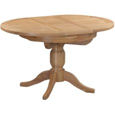 Bristol Oak Round Extending Pedestal Dining Table 100-135cm